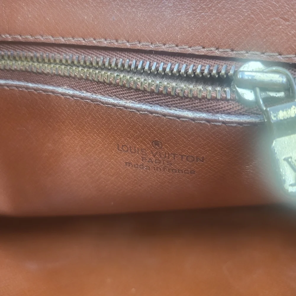 LOUIS VUITTON MARLY DRAGONNE GM CLUCTH BAG PURSE, Authentic w/COA.